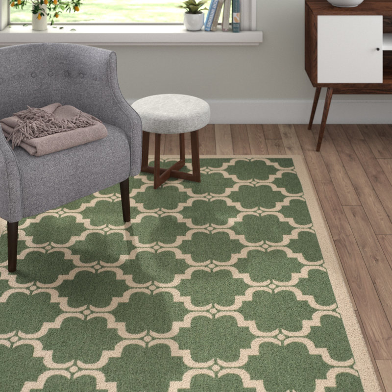 Canora Grey Vargas Dark Green Indoor/Outdoor Area Rug & Reviews